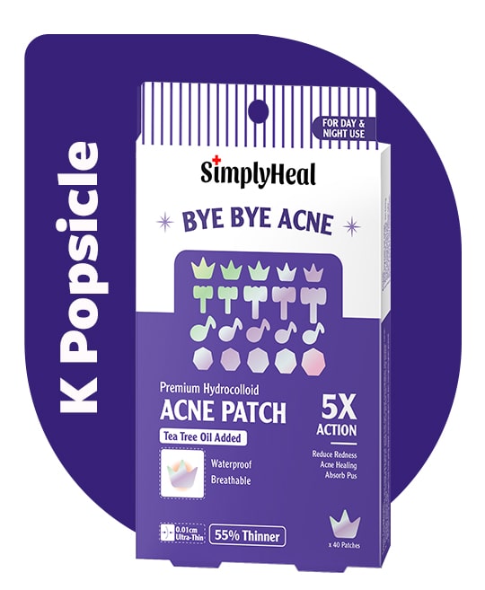 SimplyHeal K Popsicle Day & Night Premium Hydrocolloid Acne Patch 40s