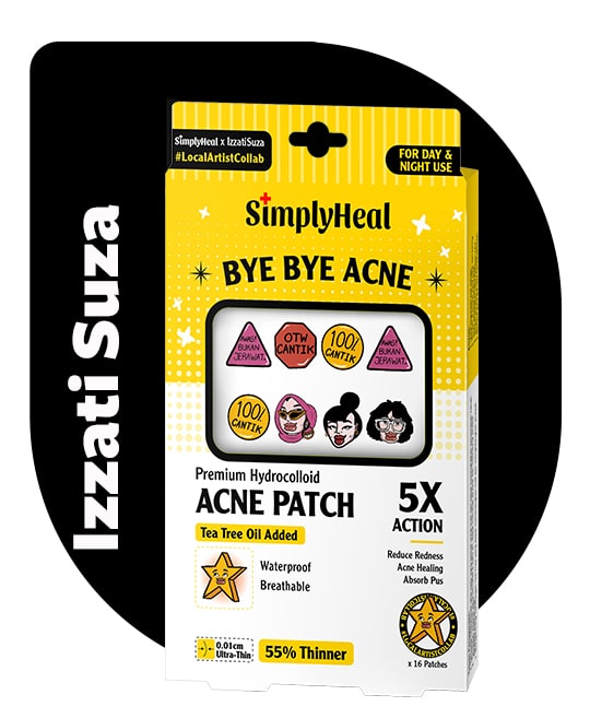 SimplyHeal Izzati Suza Day & Night Premium Hydrocolloid Acne Patch 16s