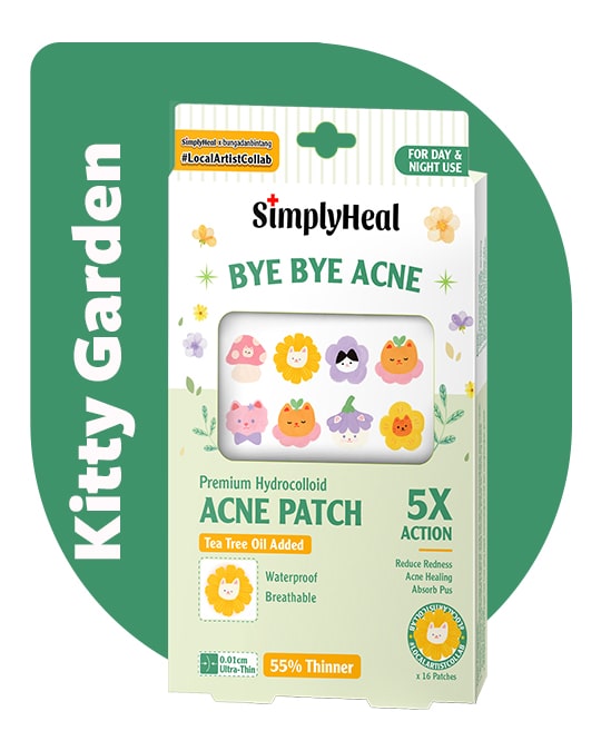 SimplyHeal Kitty Garden Day & Night Premium Hydrocolloid Acne Patch 16s