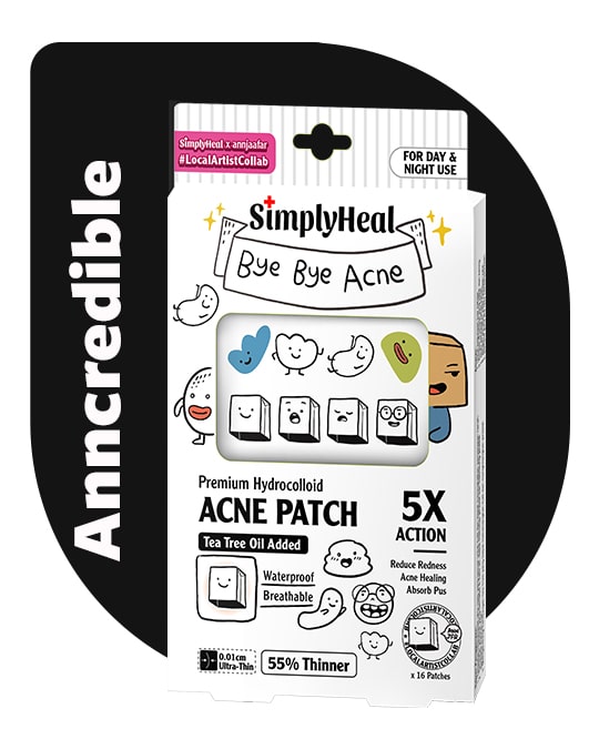 SimplyHeal Anncredible Day & Night Premium Hydrocolloid Acne Patch 16s
