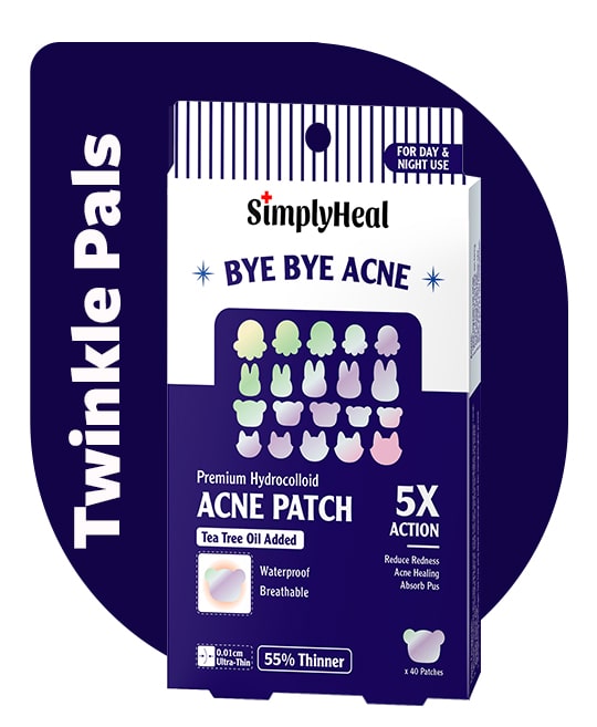 SimplyHeal Twinkle Pals Day & Night Premium Hydrocolloid Acne Patch 40s