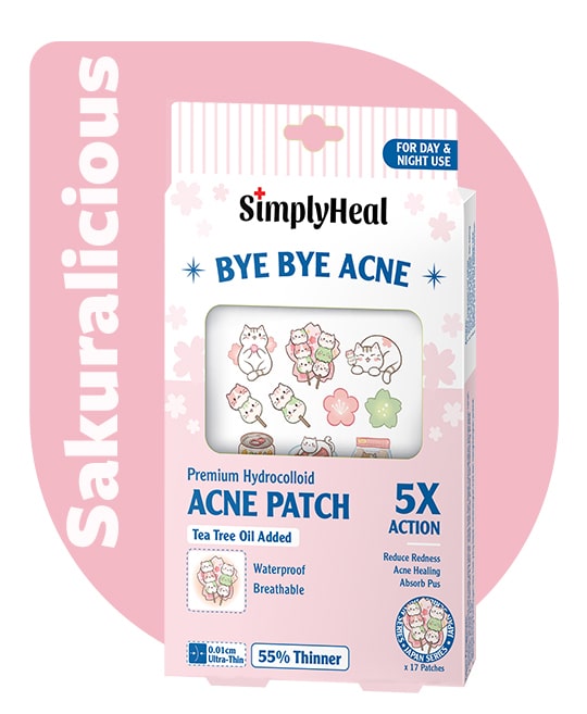 SimplyHeal Sakuralicious Day & Night Premium Hydrocolloid Acne Patch 17s