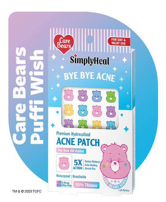 SimplyHeal Care Bears Puffi Wish Day & Night Premium Hydrocolloid Acne Patch 24s