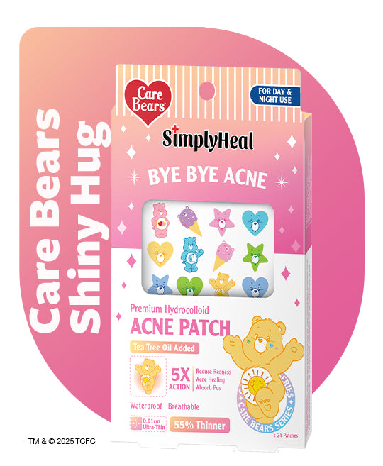 SimplyHeal Care Bears Shiny Hug Day & Night Premium Hydrocolloid Acne Patch 24s