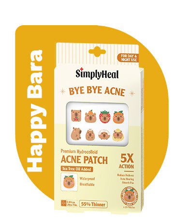SimplyHeal Happy Bara Day & Night Premium Hydrocolloid Acne Patch 20s