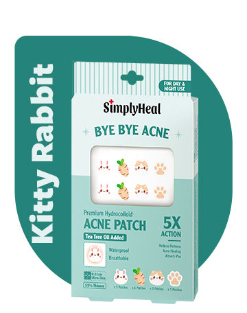 SimplyHeal Kitty Rabbit Day & Night Premium Hydrocolloid Acne Patch with Tea Tree Oil