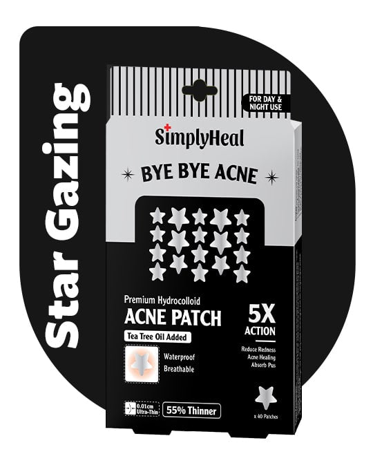 SimplyHeal Star Gazing Day & Night Premium Hydrocolloid Acne Patch 40s