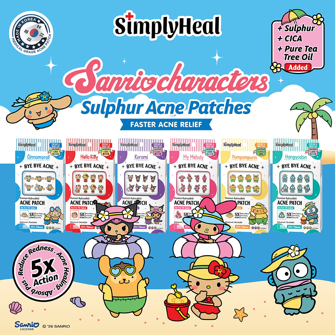 SimplyHeal Meowlicious Day & Night Premium Hydrocolloid Acne Patch 17s