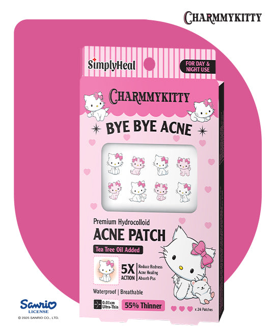 Simplyheal Charmmy Kitty & Friends Day & Night Premium Hydrocolloid Acne Patch 24s