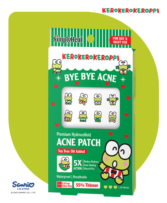 SimplyHeal Keroppi & Friends Day & Night Premium Hydrocolloid Acne Patch 24s