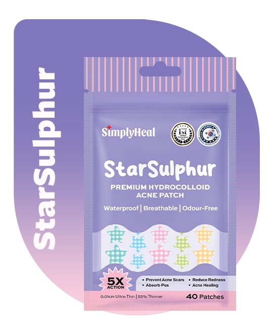 SimplyHeal Starsulphur Day & Night Premium Hydrocolloid Acne Patch 40s