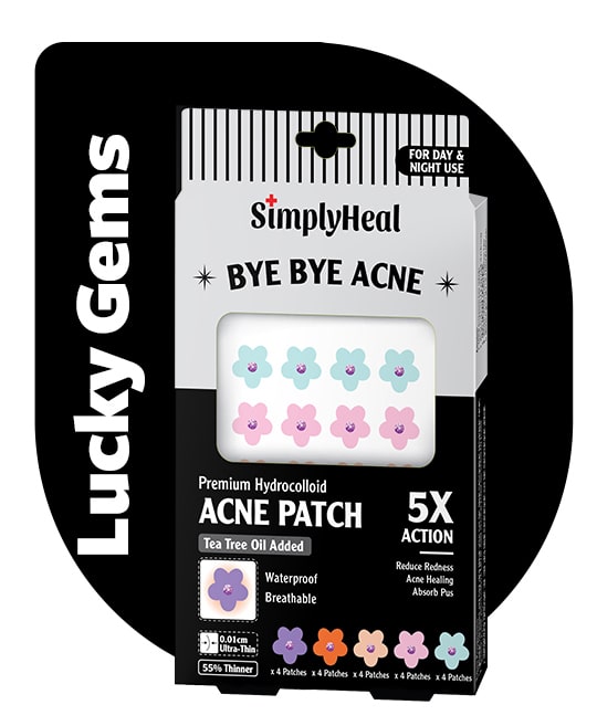 SimplyHeal Lucky Gems Day & Night Premium Hydrocolloid Acne Patch 20s